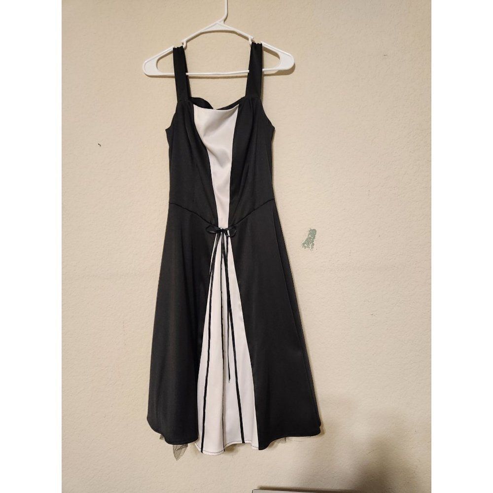 Prom dress black and white ruffles